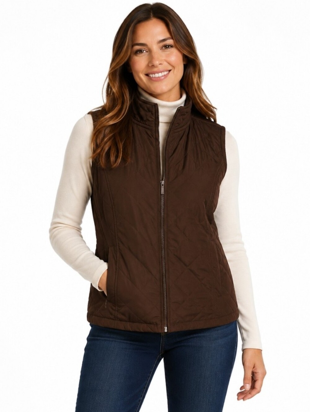Barrage Woman Brown Gorpcore Hiking Camping Cozycore Quilted Vest Size 1X